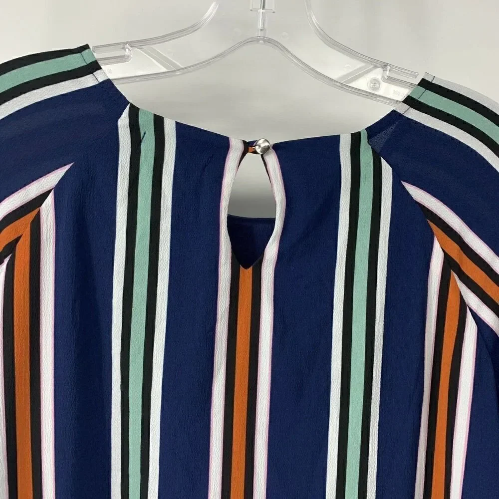 Gianni Bini Girls XL Blue Striped Layered Dress